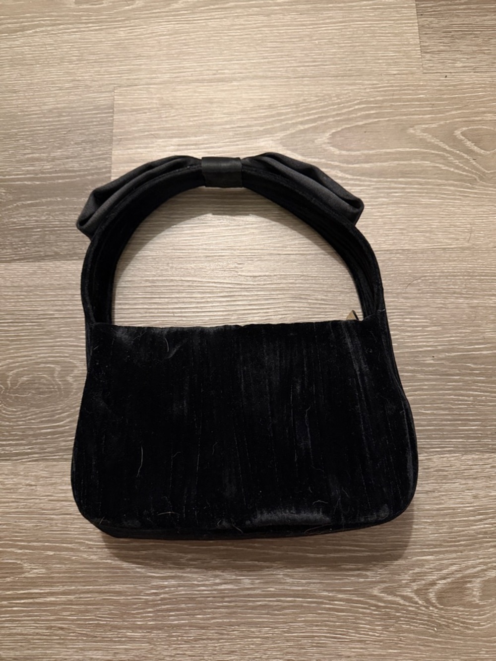 kate spade Black Velvet Shoulder Bag with Gold Logo - Picture 3 of 9